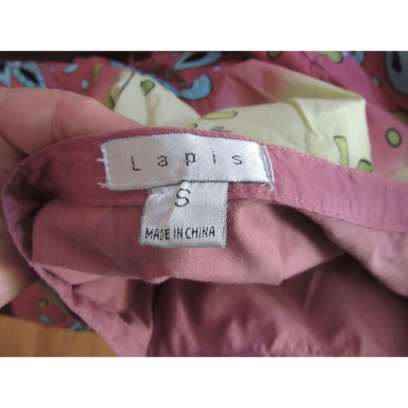 Anthropologie Lapis Floral Poodle Style Cotton Skirt w Embroidery/Beads S - Picture 6 of 6